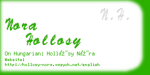 nora hollosy business card