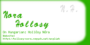 nora hollosy business card